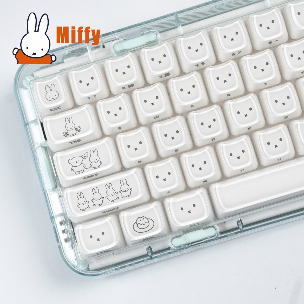 Kawaii Miffy Keycaps Penutup K - Gaming Accessories Aesthetic ulasan dan harga