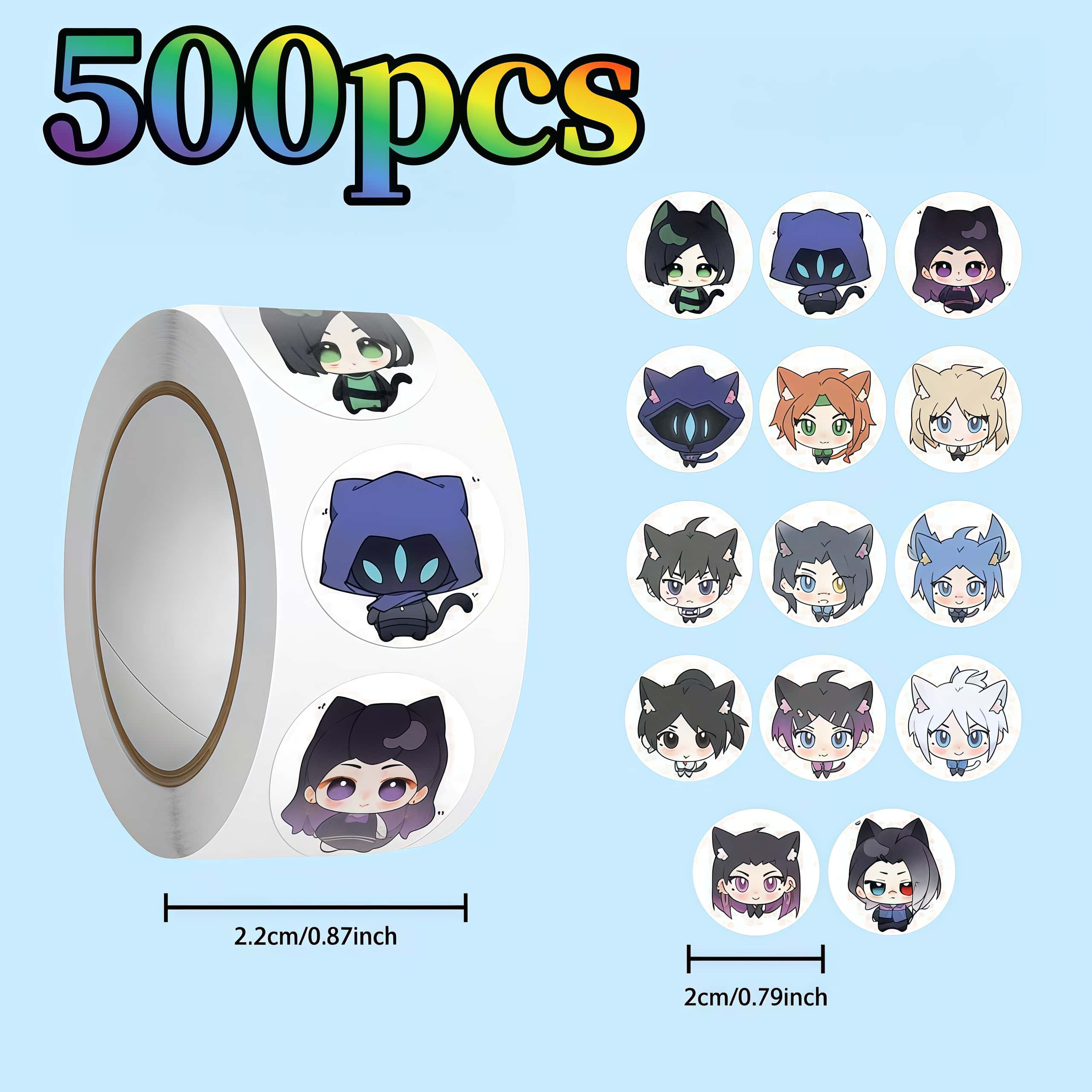 500Pcs Stiker Bulat Valorant M - Gaming Accessories For Room ulasan dan harga