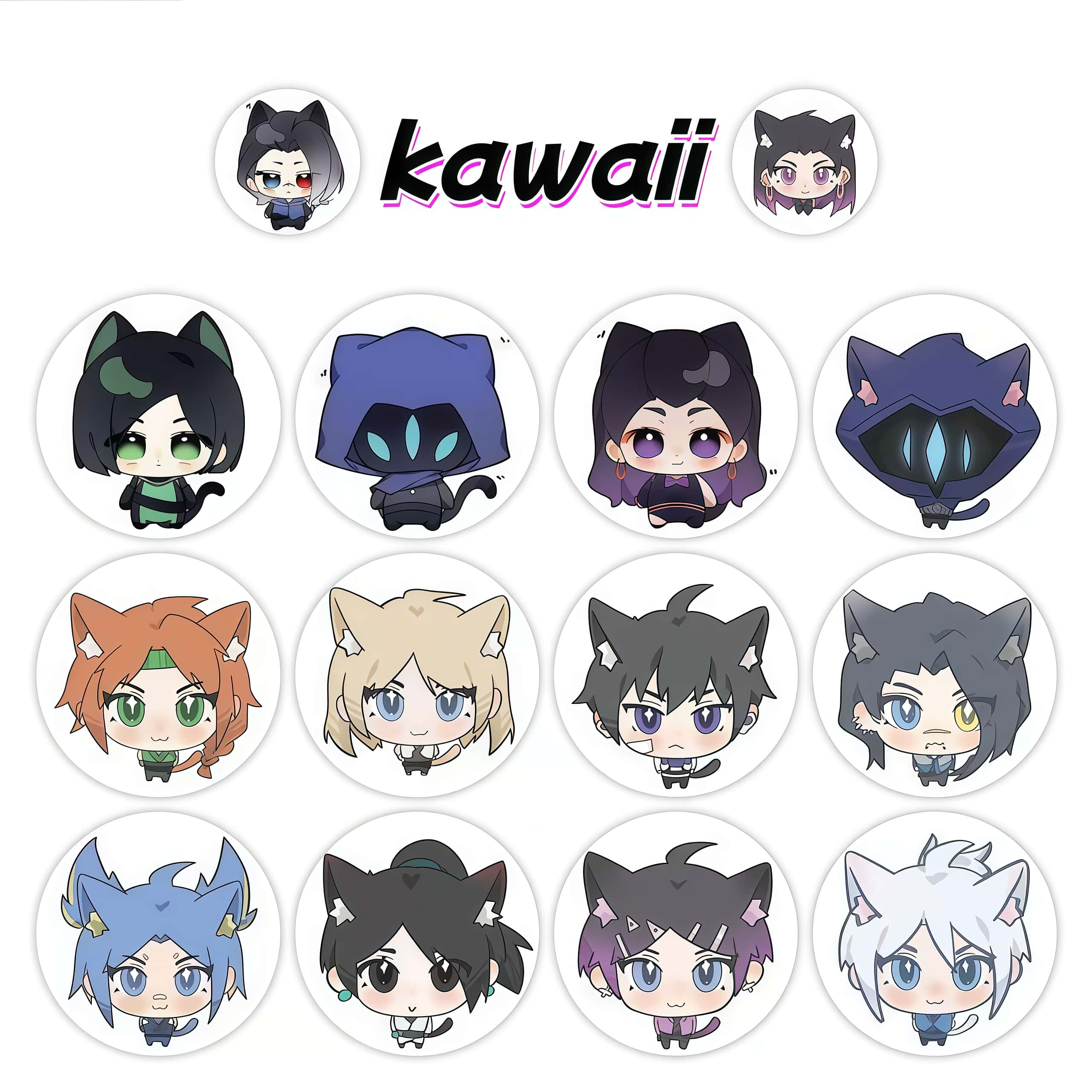 500Pcs Stiker Bulat Valorant M - Gaming Accessories For Room ulasan dan harga