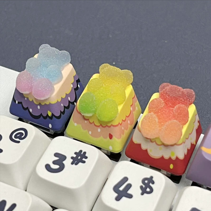 Keycaps Bear Backlight Cherry  - Gaming Accessories Aesthetic ulasan dan harga